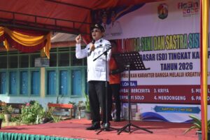 Buka FLS3N Jenjang SD, Bupati Ajak Sekolah Kembangkan Kemampuan Literasi Siswa